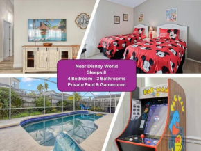 Minutes from Disney, 4bd 3B, Private Pool and Games - 520